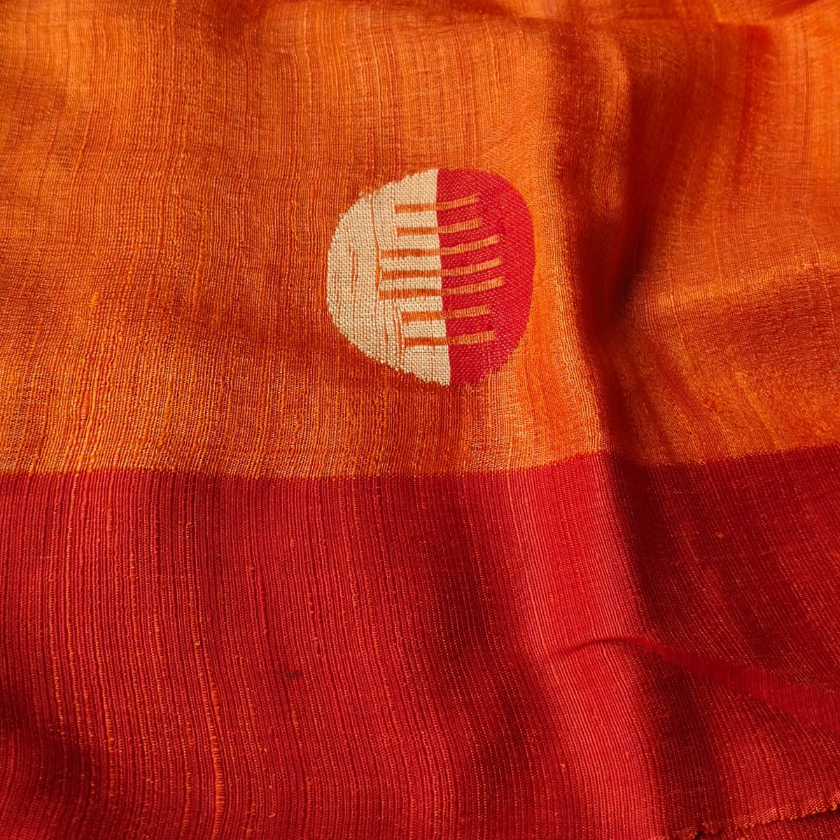 Handloom matka silk by linen  saree