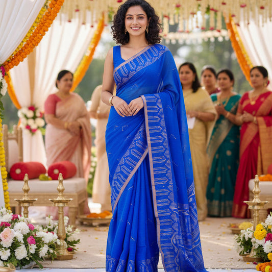 The image is symbolic to get the overall look of the saree.