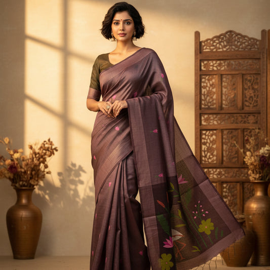 The image is symbolic to get the overall look of the saree