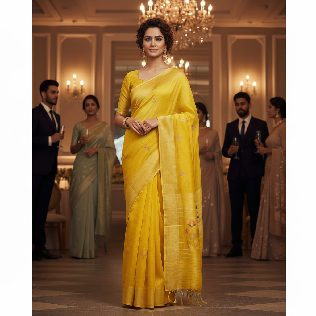 Thisimage is symbolic to get the overall  ovrook of the saree