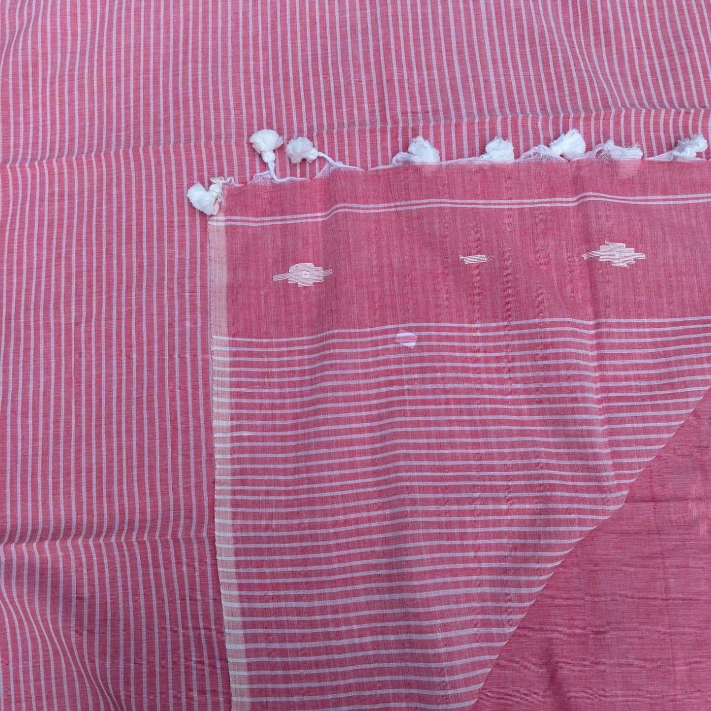 Handloom pure mul cotton jamdani saree