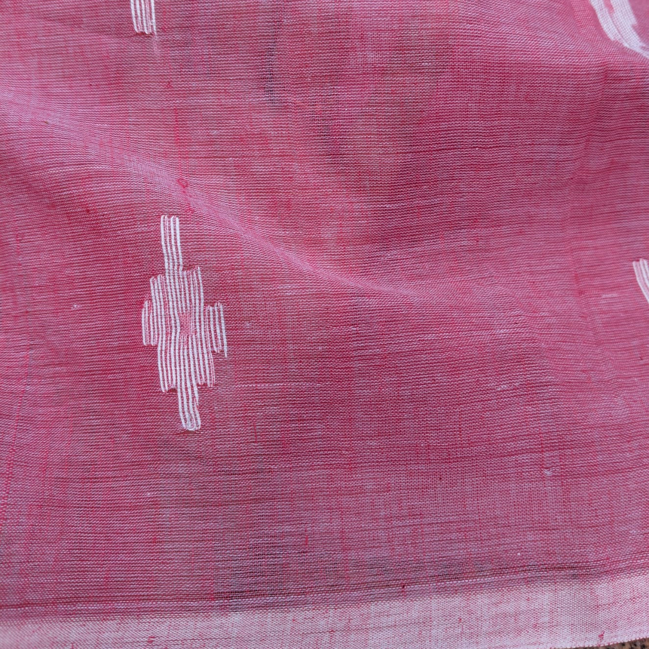 Handloom pure mul cotton jamdani saree