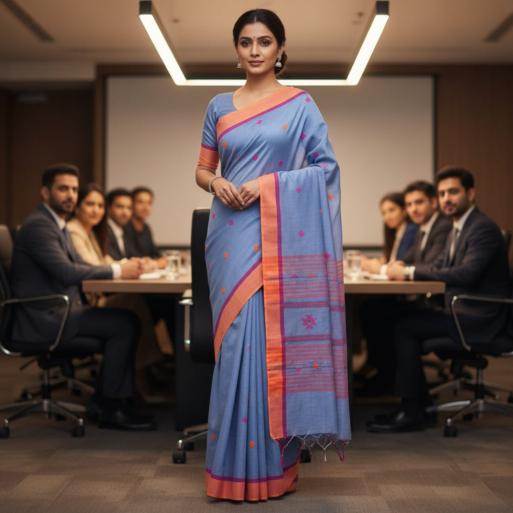 This image is symbolic to get the look of the saree. Please look at the original images.