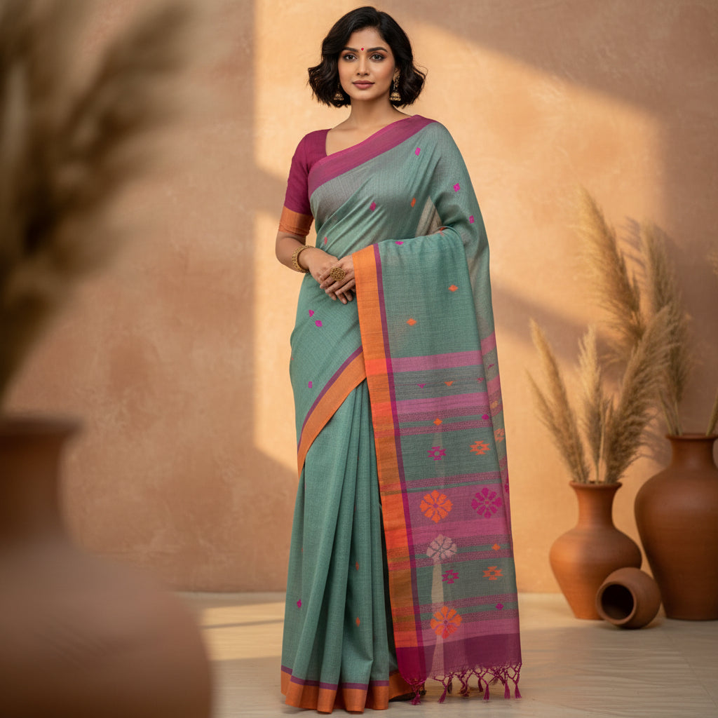 This image is symbolic to get the overall look of the saree