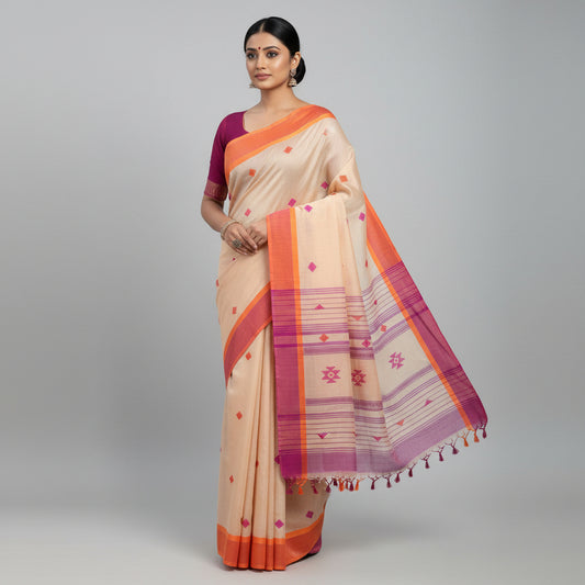 The image is a symbolic to get the overall look iof the saree. 