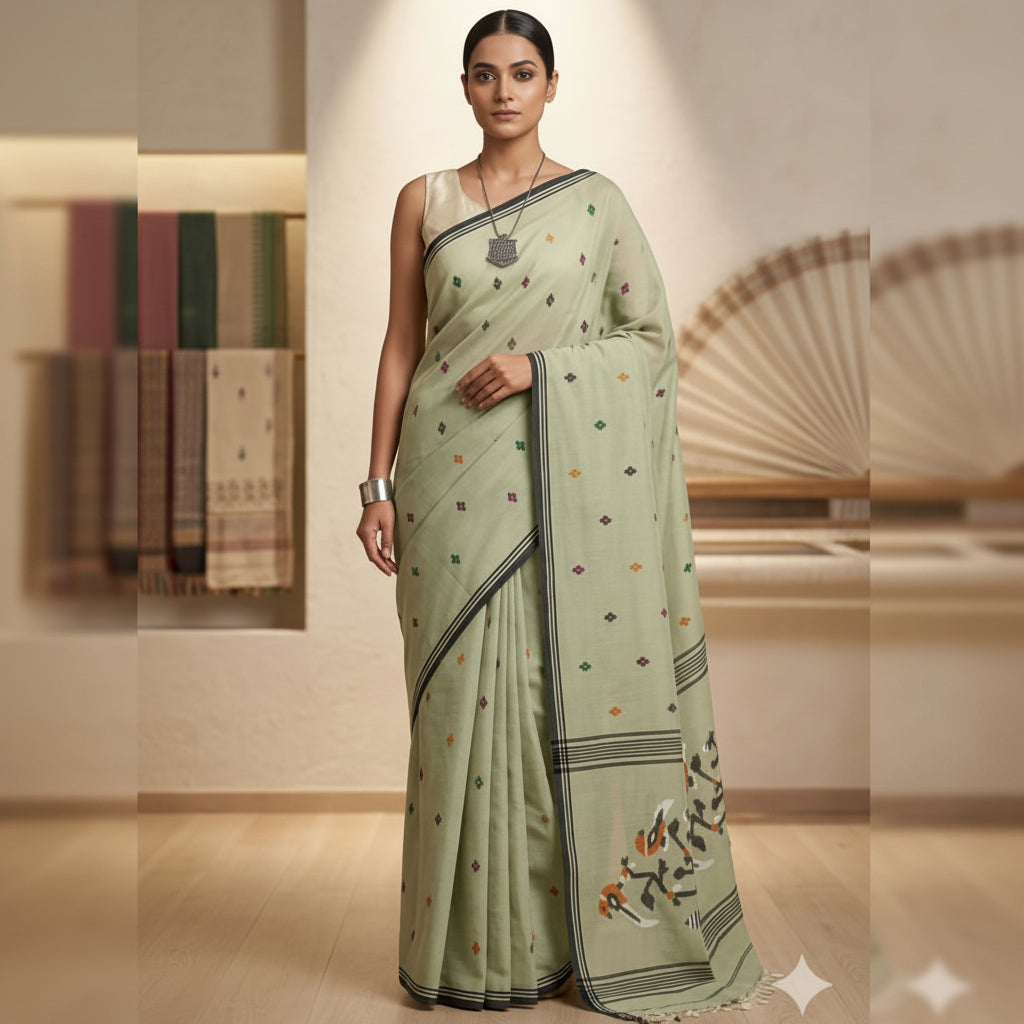 The image is symbolic  to get the overall look of the saree
