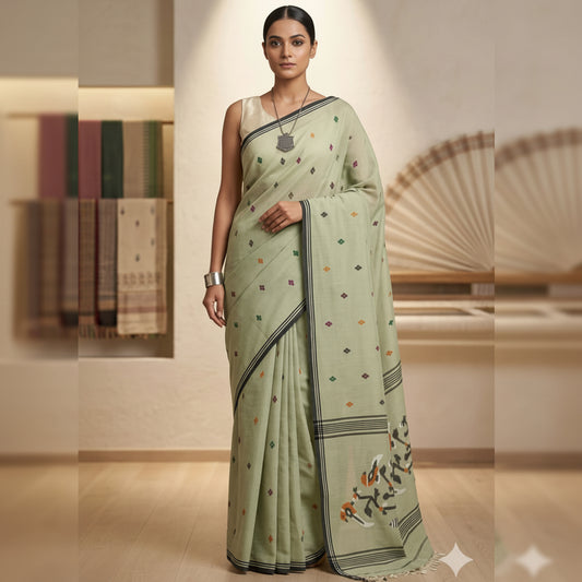 The image is symbolic  to get the overall look of the saree