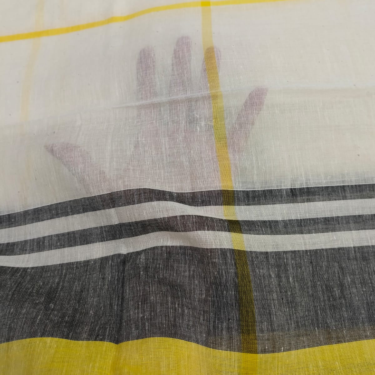 Handloom cotton chequered saree
