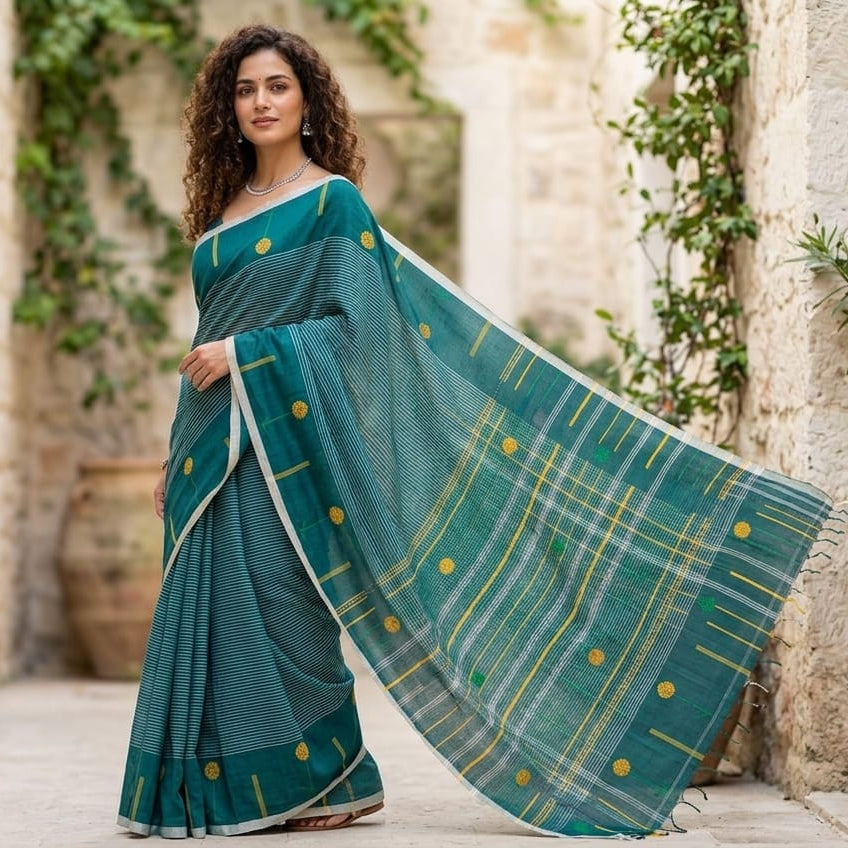The image is symbolic to get the overall look of the saree.