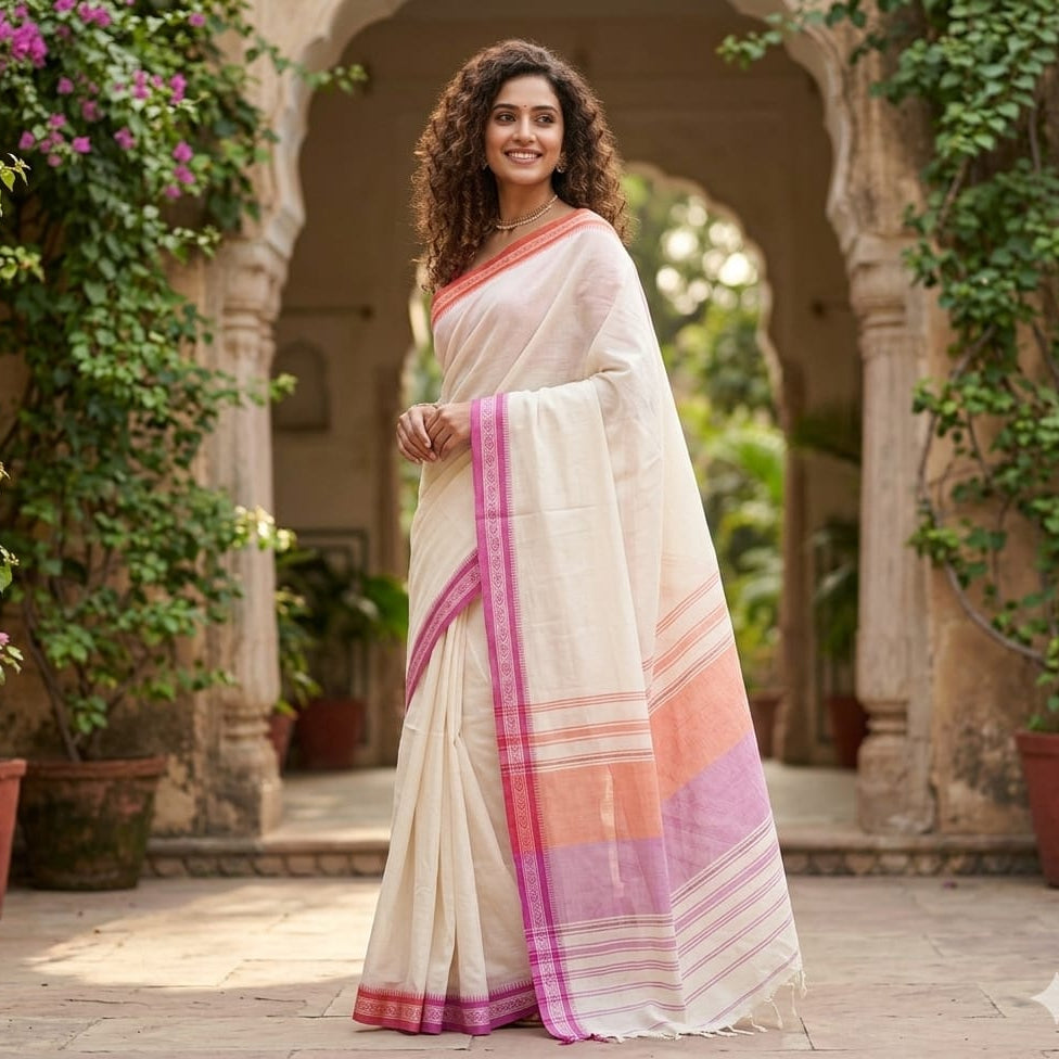 The image is symbolic to get the overall look of the saree