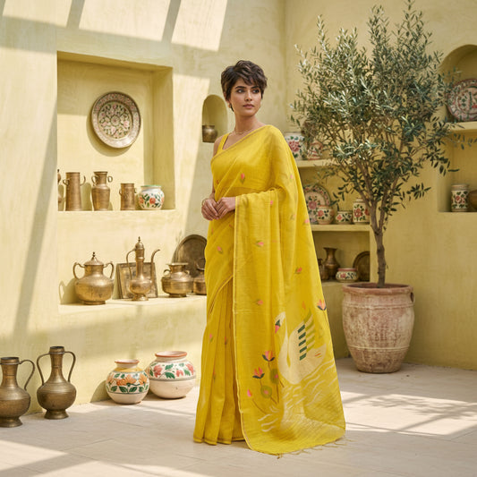 The image is symbolic to get the overall look of the saree