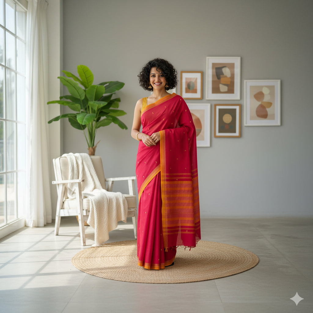 The image is symbolic to get the overall look of the saree.