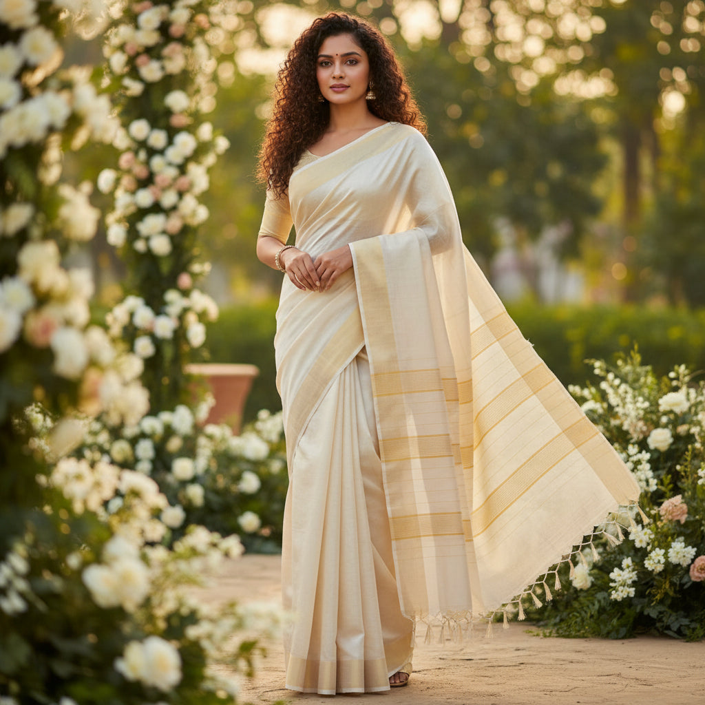 Handloom pure tussar saree