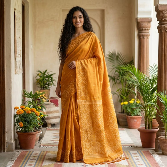 Handloom pure tussar saree