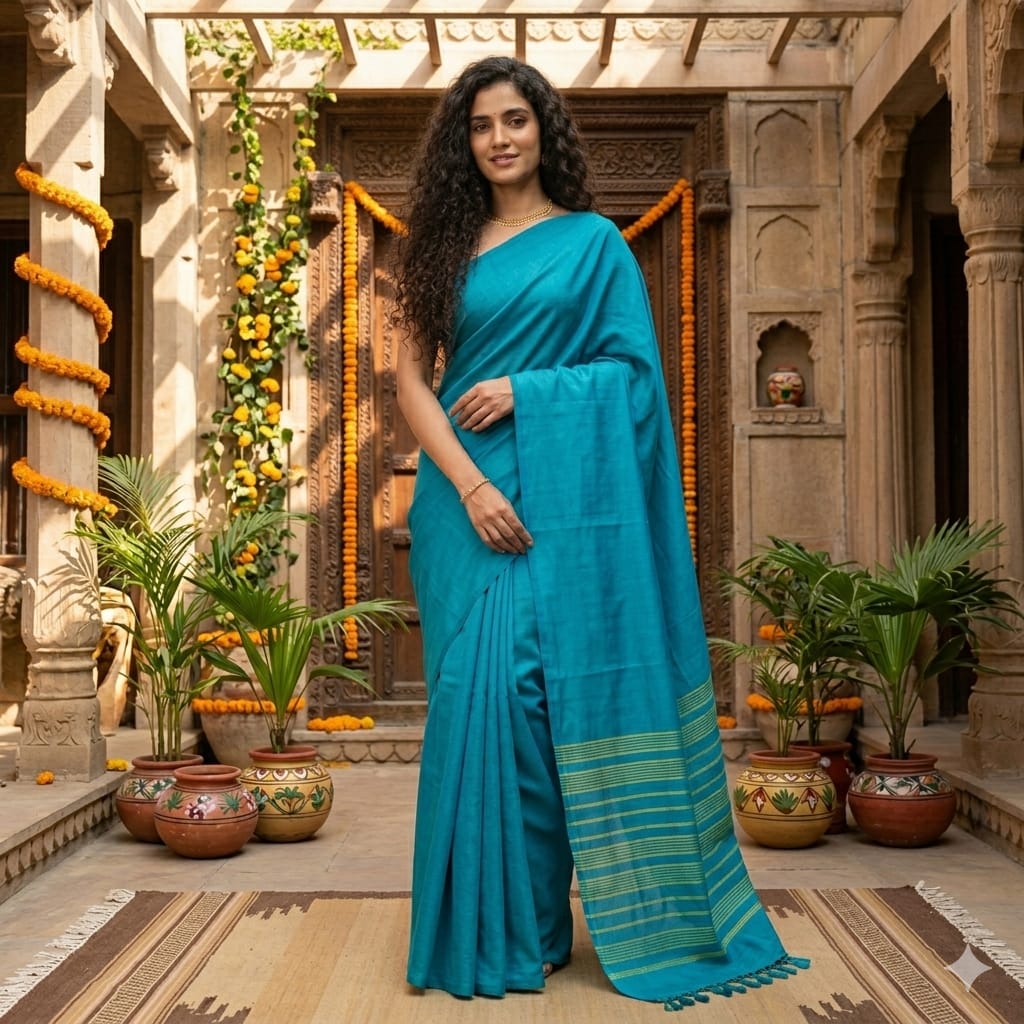 Handloom pure tussar saree