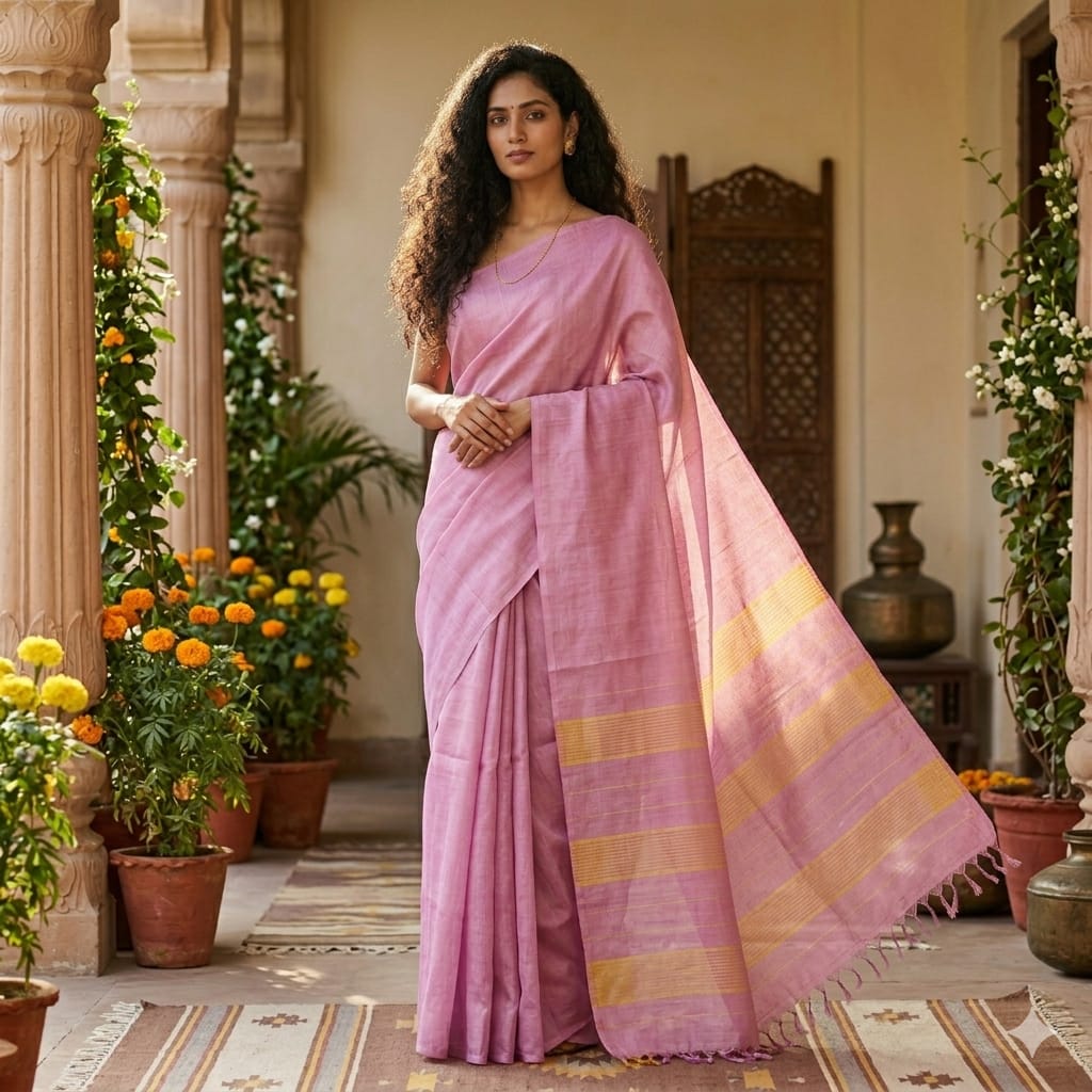 Handloom pure tussar saree