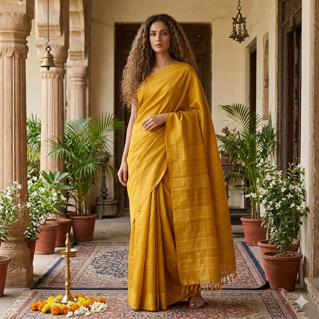 Handloom pure tussar saree