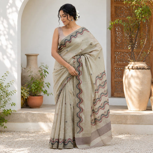 Handloom pure matka silk saree