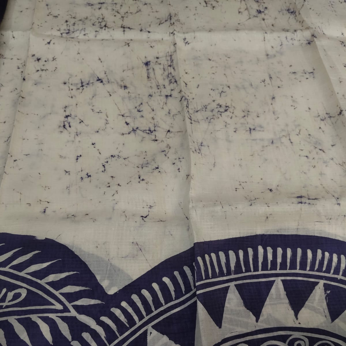 Hand batik on pure katan silk / mulberry silk