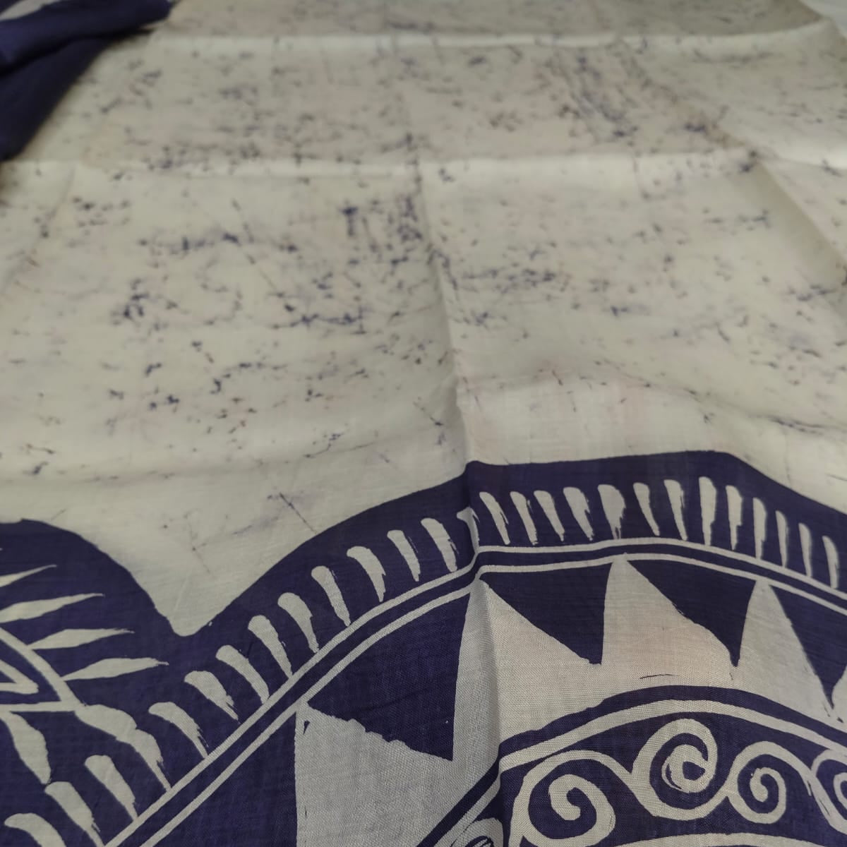 Hand batik on pure katan silk / mulberry silk