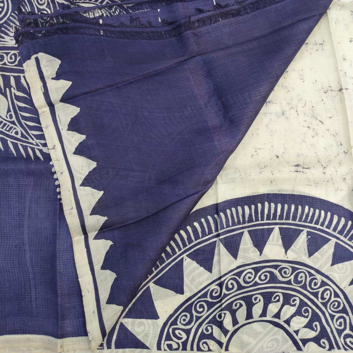Hand batik on pure katan silk / mulberry silk