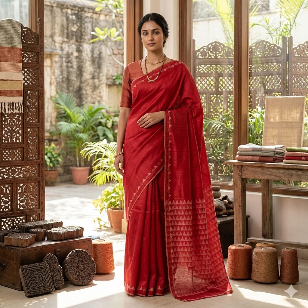Handloom pure matka silk saree