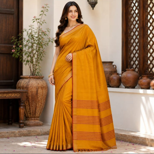 Handloom plain ure katan silk / mulberry silk