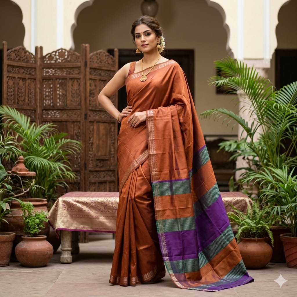 Handloom katan/ mulberry silk